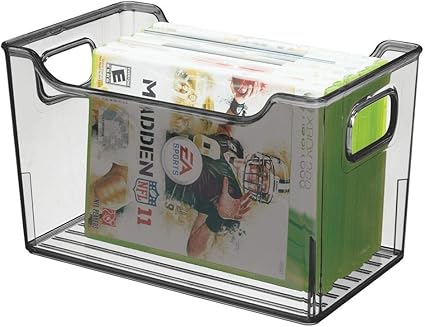 mDesign Caja organizadora de plástico – Caja con asas ...