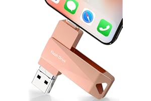 512GB Photo Stick for iPhone, Qainerly USB Flash Drive for iPhone 10 11 12 13 14 15 and More, 4 in 1 Memory Stick for Photos and Videos Transfer Storage, iPhone/iPad/PC/Android(Pink)