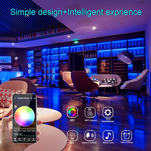 Led Lights,dalattin Smart Led Strip Lights 16.4ft,WiFi App Control