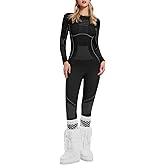 Women's 2 Piece Merino Wool Blend Base Layer Set Thermal Underwear Skiing Cold Weather Quick-Dry Moisture Wicking Breathable