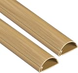 D-Line 30x15mm Cable Trunking 2m Pack Wood-Effect Self-Adhesive
