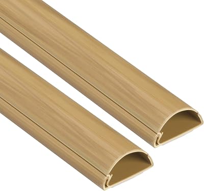 D-Line 30x15mm Cable Trunking 2m Pack Wood-Effect Self-Adhesive