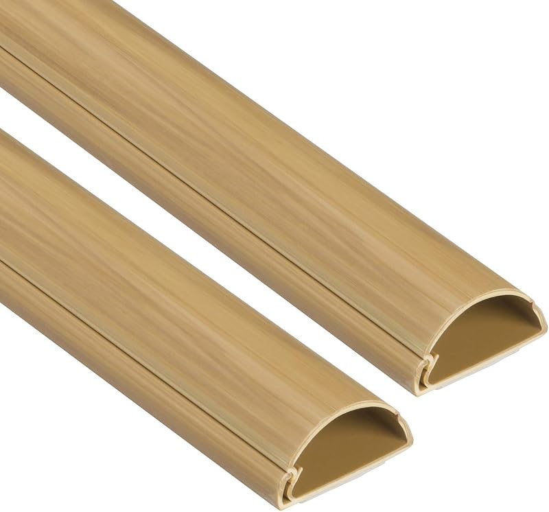 D-Line 30x15mm Cable Trunking 2m Pack Wood-Effect Self-Adhesive