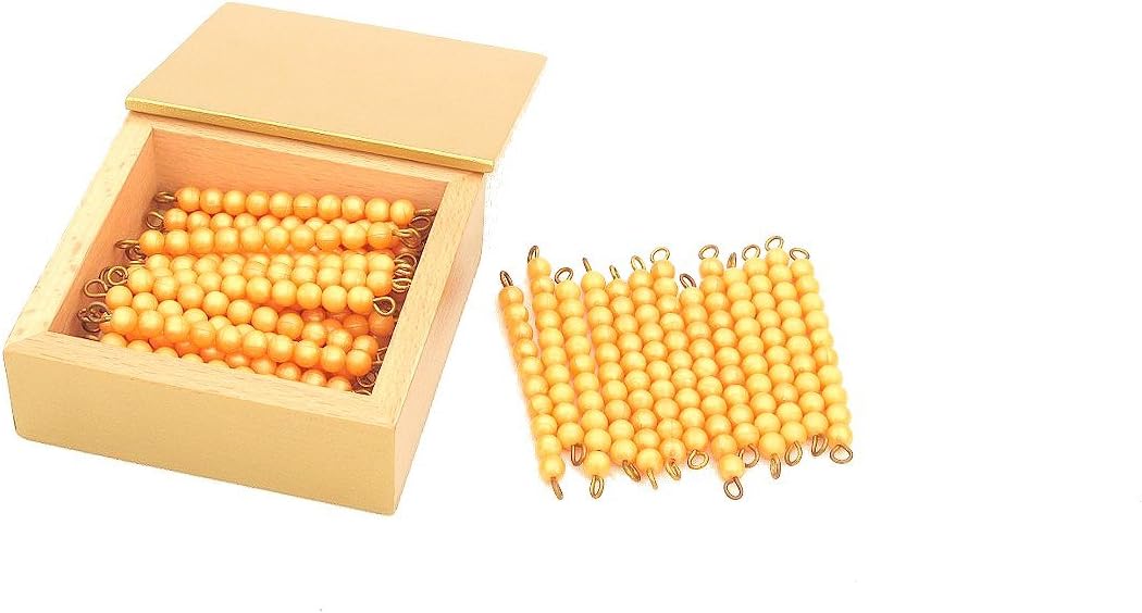 pinkmontessori Montessori 45 Golden Bead Bars of Ten