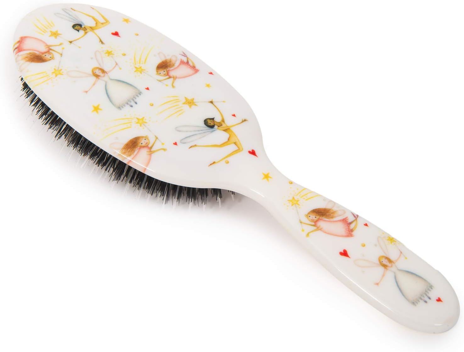 Rock & Ruddle Natural Mixed Boar Bristle Hair Brush for Women and Kids (Large, 21cm)