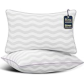 Dreamara King Size Pillows Set of 2 - Hotel Collection Bed Pillows with Down Alternative Fill, Soft & Supportive for Side, Stomach & Back Sleepers, Fully Machine Washable & Adjustable Loft Design