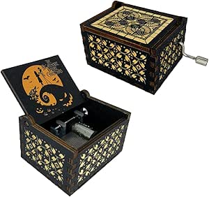Caja de música pintada de Pesadilla antes de Navidad, con ...