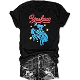 Western Shirts for Women Rodeo Cowgirl Shirt Vintage Cowboy Graphic Tees Country Concert Outfits