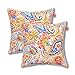 PacifiCasual Set of 2 Patio Indoor/Outdoor All Weather Decorative Throw Pillow Cover Cushion Case for Replacement 18