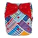 EcoAble Baby Charcoal Bamboo All-In-One AIO Cloth Diaper w/ Pocket, Size 10-35Lb (Plaid)