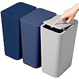 RTWDKFQ 3 Pack Bathroom Small Trash Can with