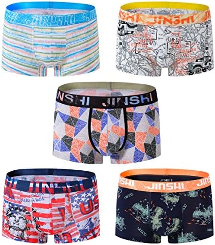 SHENGRUI JINSHI Men's Stretch Boxer Briefs Soft Bamboo Underwear Pack