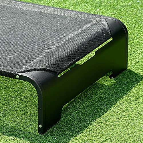 PawHut Elevated Dog Bed w/ Removable Pillow, Raised Pet Bed w/ Steel Frame & Breathable Mesh