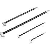 MAXPOWER 4 PCS Rolling Head Pry Bar Set 6 Inch 12 Inch 16 Inch 20 Inch Heavy Duty Prybar
