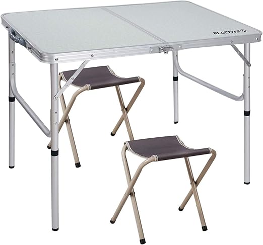 aluminum portable adjustable folding table