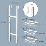 UUlioyer Hanging Shower Caddy Over Door 3 Layer White No Drilling view 5