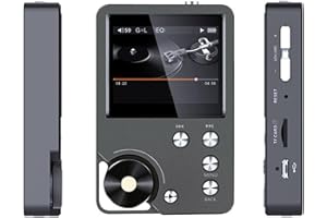 Asixxsix HiFi MP3 Player, Lossless DSD High Resolution Digital Audio Music Player, 64GB Built in Memory, Support Up to 256GB,