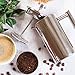 MIRA 34 oz Double Wall All Stainless Steel French Press For Coffee or Tea | Insulated Coffee Pot & Maker Keeps Brewed Coffee or Tea Warm for Hours (34 oz French Press with Bonus Long Spoon)