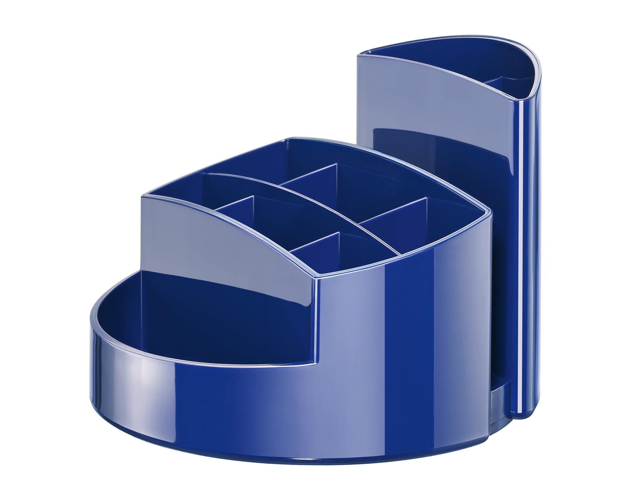 HAN 17460-14, RONDO Desk tidy. Elegant, glossy, premium quality with 9 compartments, blue