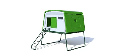 Omlet Eglu Cube Chicken Coop Leaf Green Easy To Clean Plastic