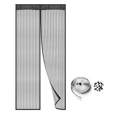 Homein Fliegengitter Balkontür Magnet Fliegenvorhang für Tür Fliegengittertür Terrassentür Insektenschutz Magnetvorhang Moski