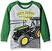 John Deere Boys' Little Long Sleeve Raglan Tee, Grey, 6