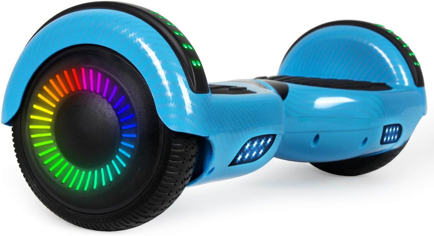 SISIGAD Hoverboard Self Balancing Scooter 6.5" Two-Wheel Self Balancing Hoverboard with Bluetooth Speaker and LED Lights Electric Scooter for Adult Kids Gift UL 2272 Certified