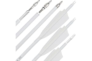 surwolf 31" Carbon Arrows Fluorescence Color Archery Hunting Arrows 500 600 Spine with Feather Fletched Target Practice Arrows for Archery Compound & Recurve & Long Bow 6/12pcs