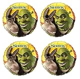 4 Shrek and Donkey Mylar Balloons.