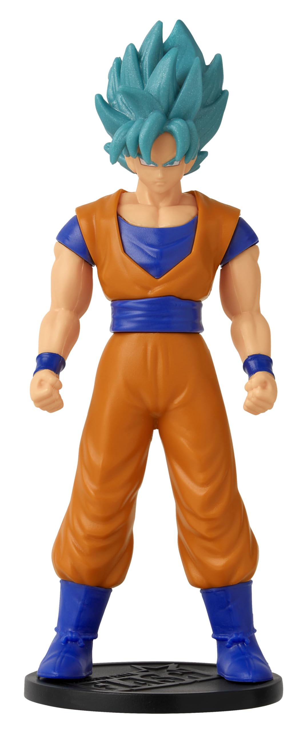 DRAGON BALL Flash Series Super Saiyan Blue Goku Anime Figure | 4'' Tall SS Blue Goku Action Figure | Super Merch Contains Collectible Coin Manga