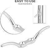 Uskerb 2PCS 113mm Silver Cleat Hooks Heavy-Duty Stainless Steel Rope Cleats view 4