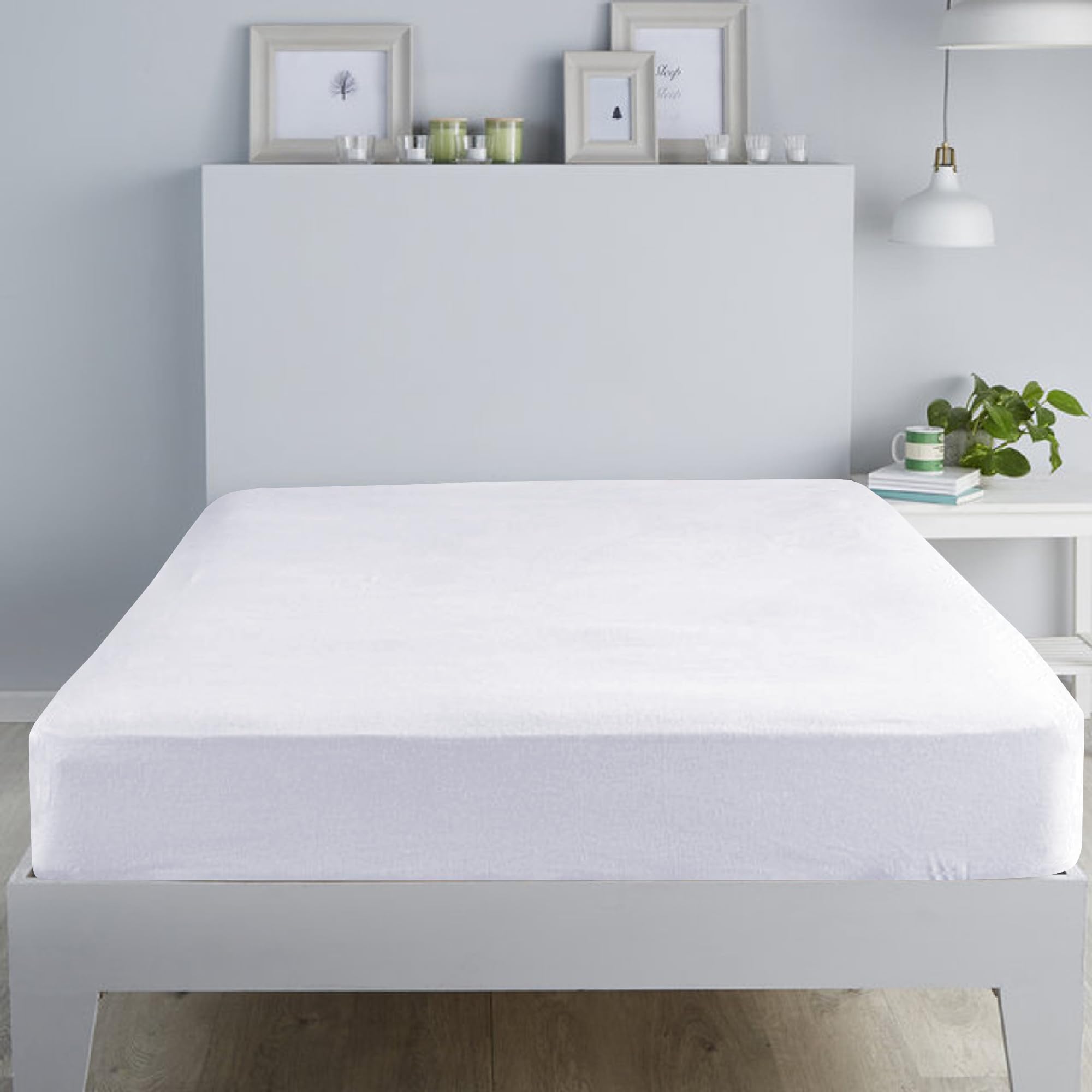 Cotton Comfort Bedding 100% Brushed Cotton Flannelette Fitted Sheet Single – Extra Soft Warm Winter Bed Sheet, Deep Fit Mattress Cover, Luxury Heavyweight Brushed Cotton Sheet — image 1