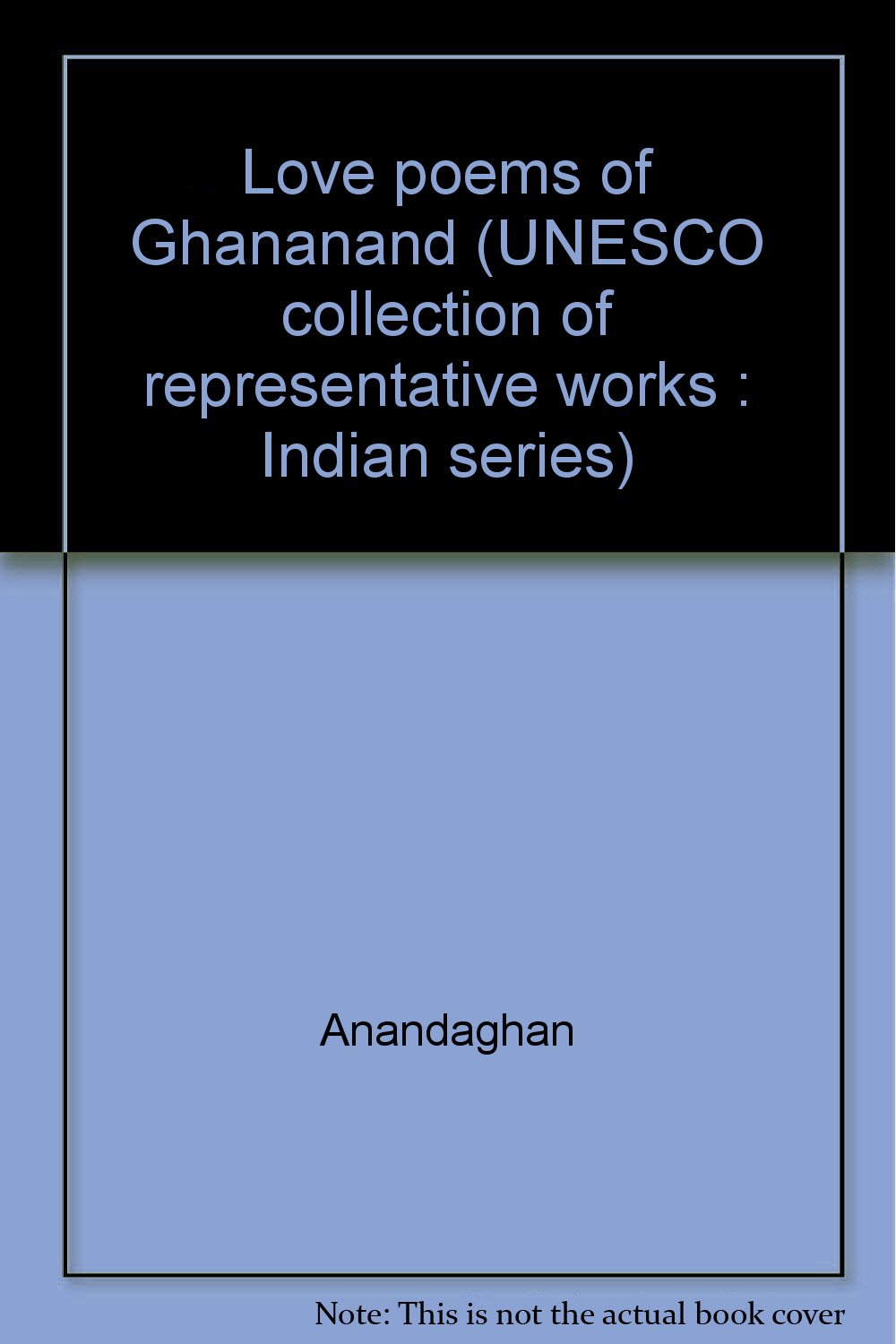 Love Poems Of Ghananand K P Bahadur 9780842610339 Amazon -