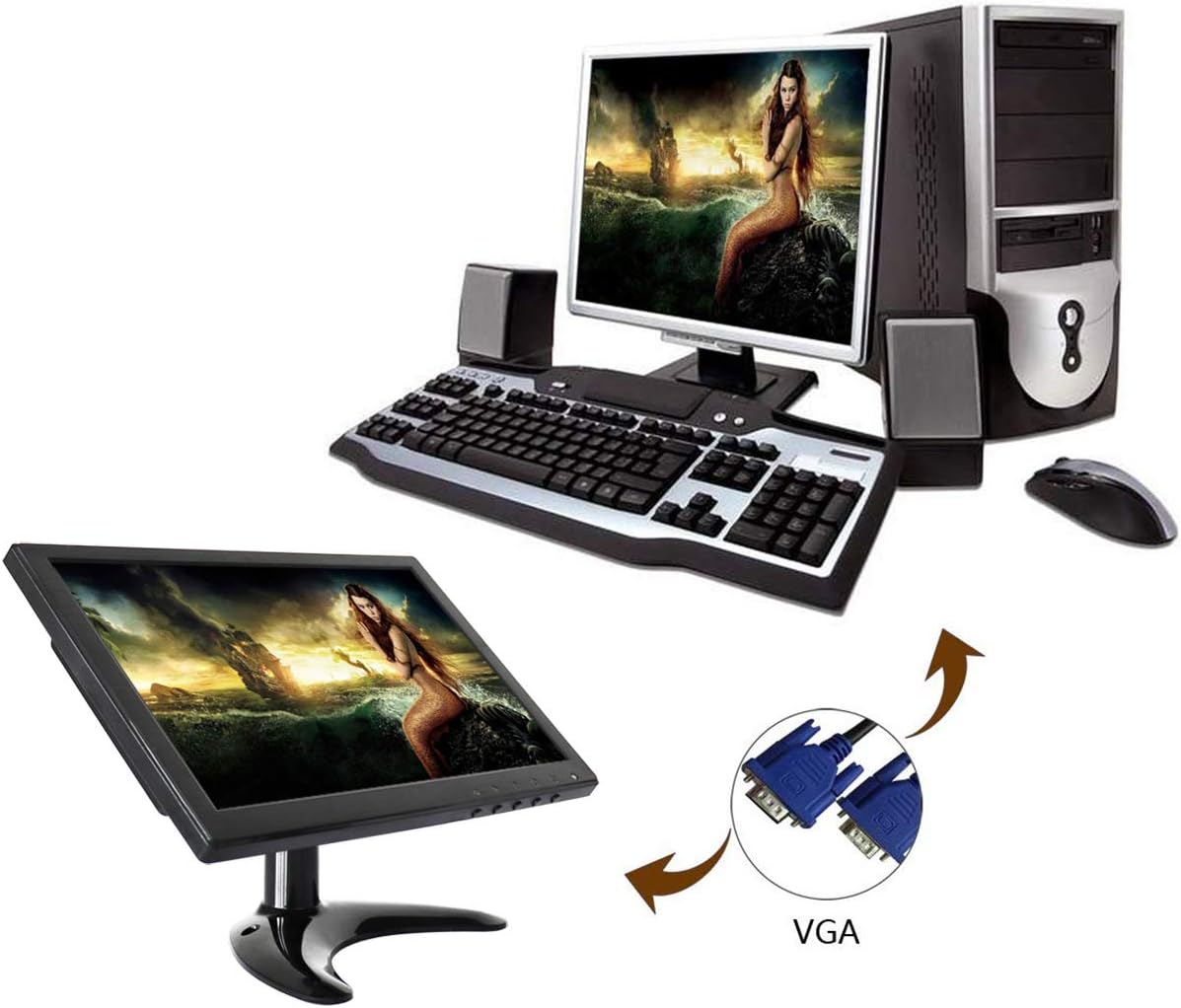 10.1 inch CCTV HDMI Monitors Display 1280 * 800 LCD Color Screen With AV/VGA/BNC/HDMI Input Built-in Speaker for Raspberry Pi Home Security CCTV PC Display By Wholev - Image 4