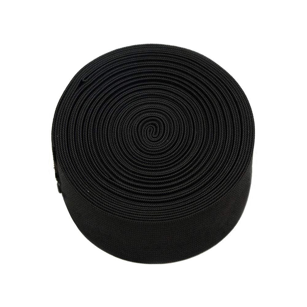 Black Flat Elastic Bands Stretch Elastic Fabric Band Elastic Sewing Bands for Wigs DIY Sewing Craft (1.4 inch X 5.5 Yard)