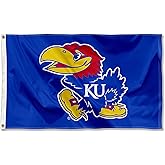 Kansas KU Jayhawks Flag