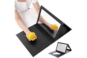Fewener Mirror Therapy Box for Stroke Rehabilitation - Large Visual Range, Folding & Adjustable Mirror Box for Hand & Arm Exercise