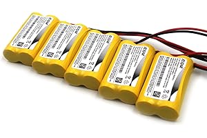 elxjar (5-Pack) 2.4V 1200mAh AA Ni-CD Battery Pack Replacement for Lithonia ELB2P401N ELB 2P401N ELB0310 ELB 0310, Powercell PCHA4/5-2-SR-LC, OSA098 NIC1158 Exit Sign Emergency Light