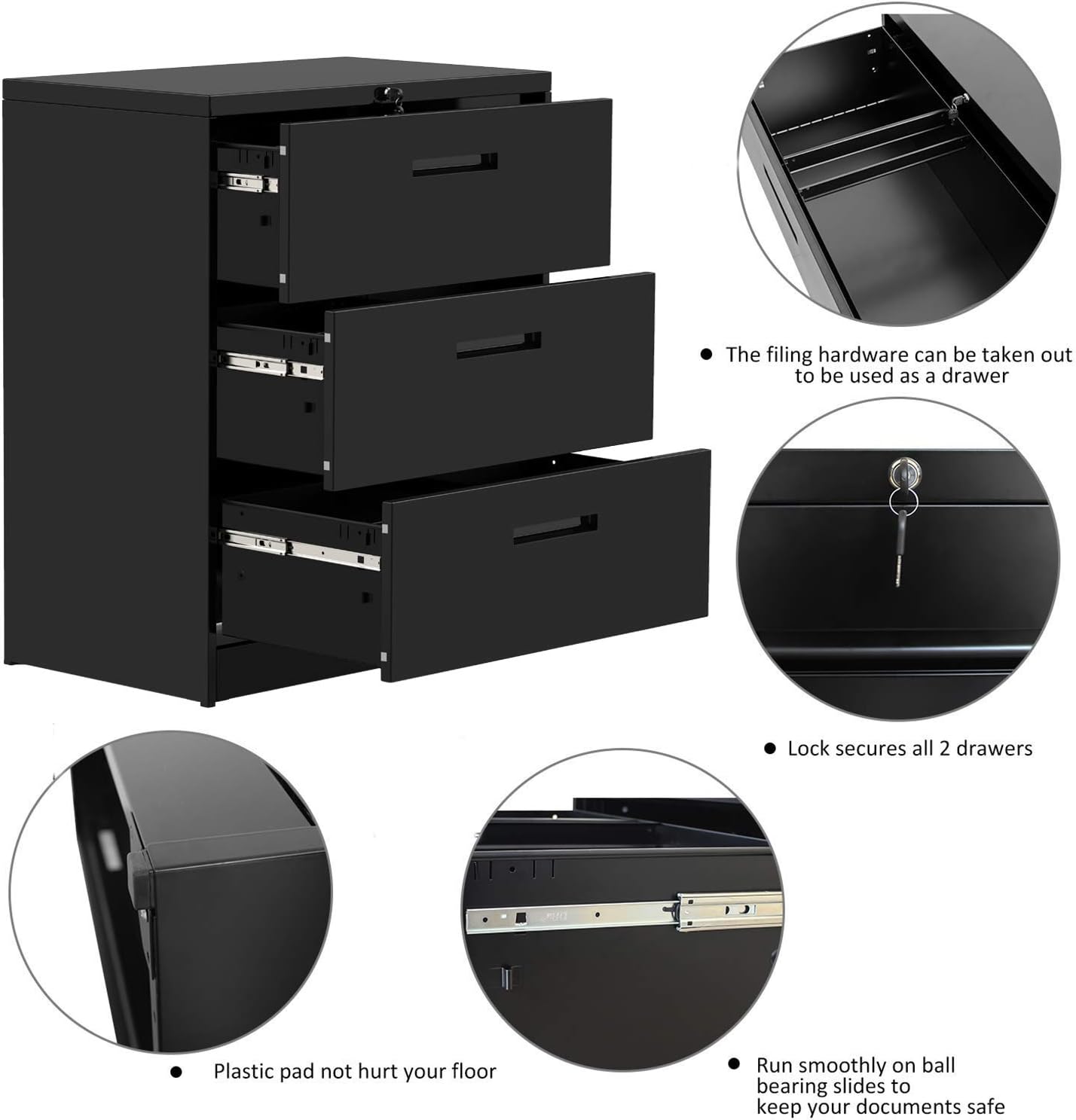 Amazon Com Lateral Filing Cabinet 2 Drawer Locking File Cabinet