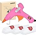 ZFYOUNG Mini Hot Glue Gun 30pcs Glue Stick Hot Glue Gun Set for Quick Fix Artist DIY Art Home 20w Pink