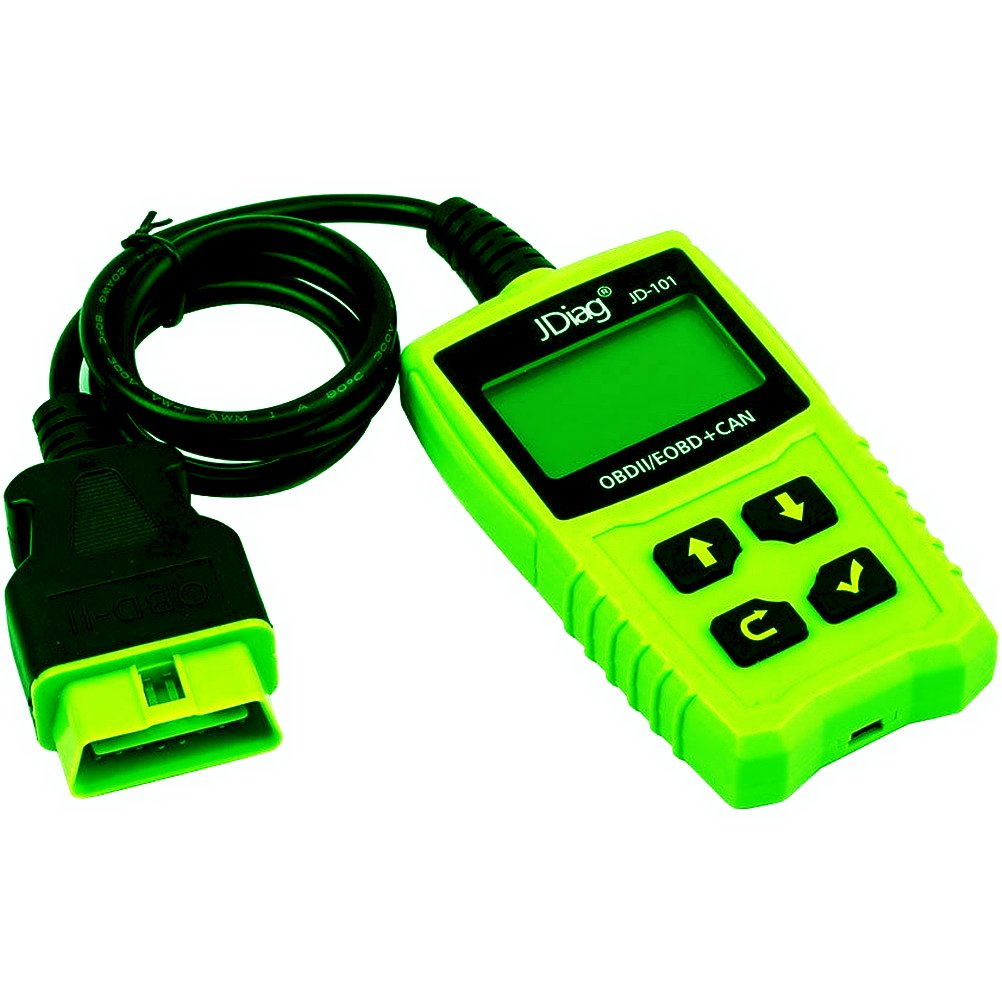 JDiag JD101 OBD2 Code Reader Car Scanner Diagnostic Tool Engine Fault Code Reader Check Engine Light Clear Fault Codes OBDII EOBD Vehicles with Battery Testing Function