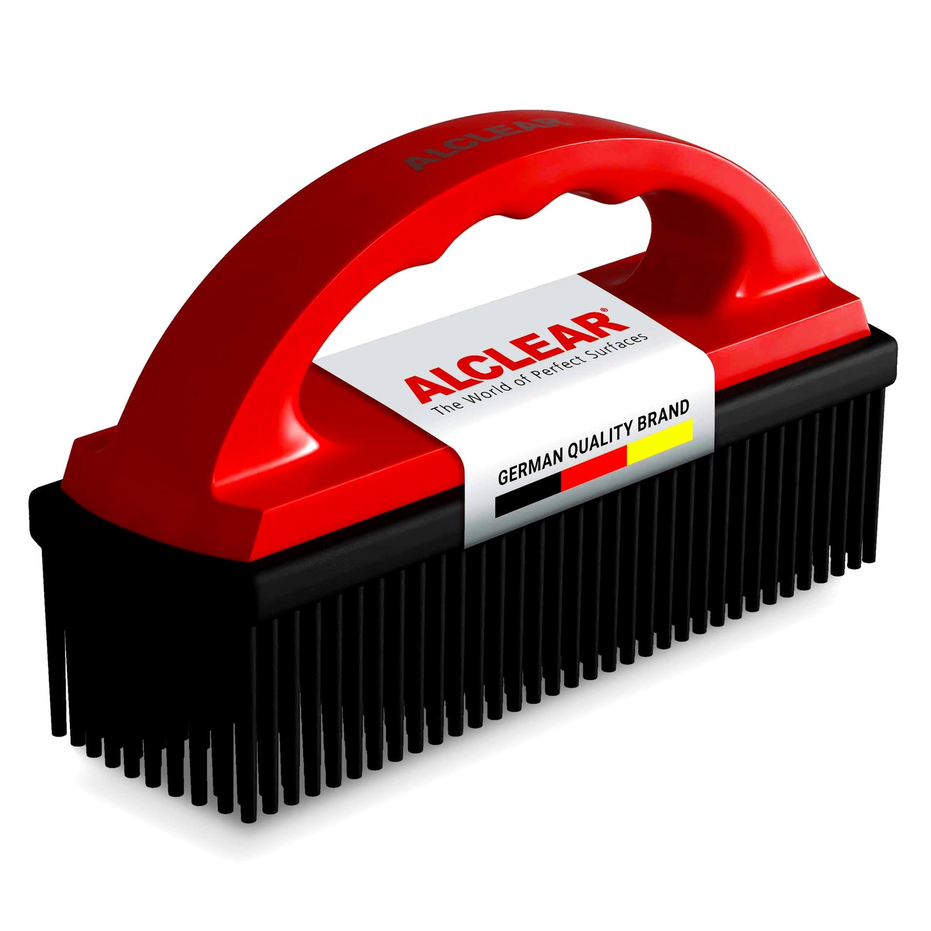 ALCLEAR 9519 Pet Hair Brush - ergonomic silicone brush for dog & cat hair - for car, upholstery, sofa, carpets, home textiles - reusable, chemical-free - designed in Germany