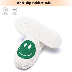 rosyclo Smile Face Slippers Retro Soft Plush Cozy