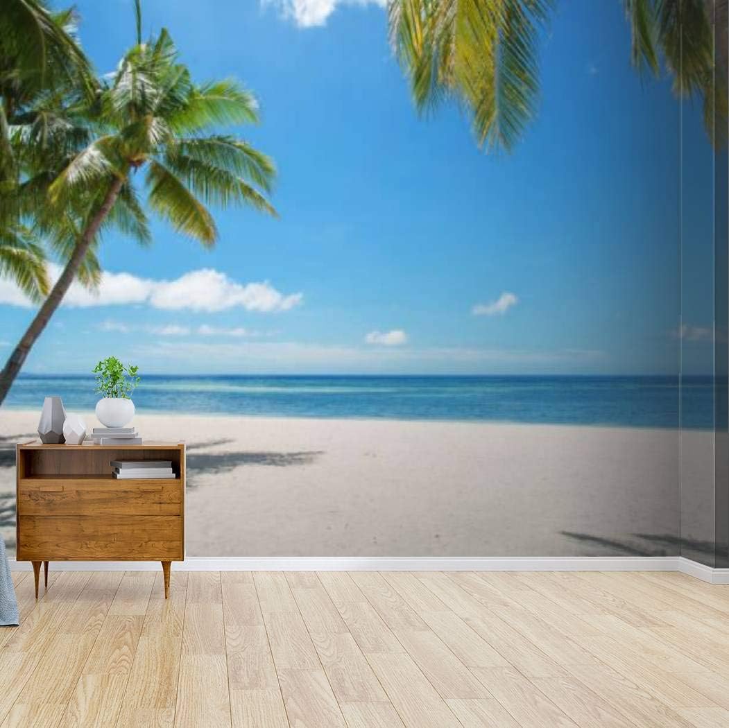 Amazon Com Kanworse Tropical Paradise Landscape Canvas Print Wallpaper Wall Mural Self Adhesive Peel Stick Wallpaper Home Craft Wall Decal Wall Poster Sticker For Living Room Home Kitchen