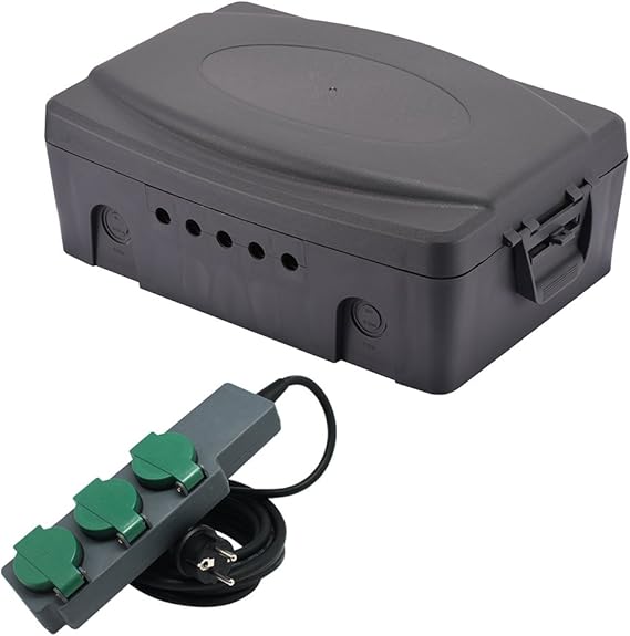 Electraline 300175 Caja de Enchufes, Negro: Amazon.es: Bricolaje y herramientas