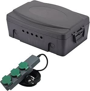 Electraline 300175 Caja de Enchufes, Negro: Amazon.es: Bricolaje y herramientas