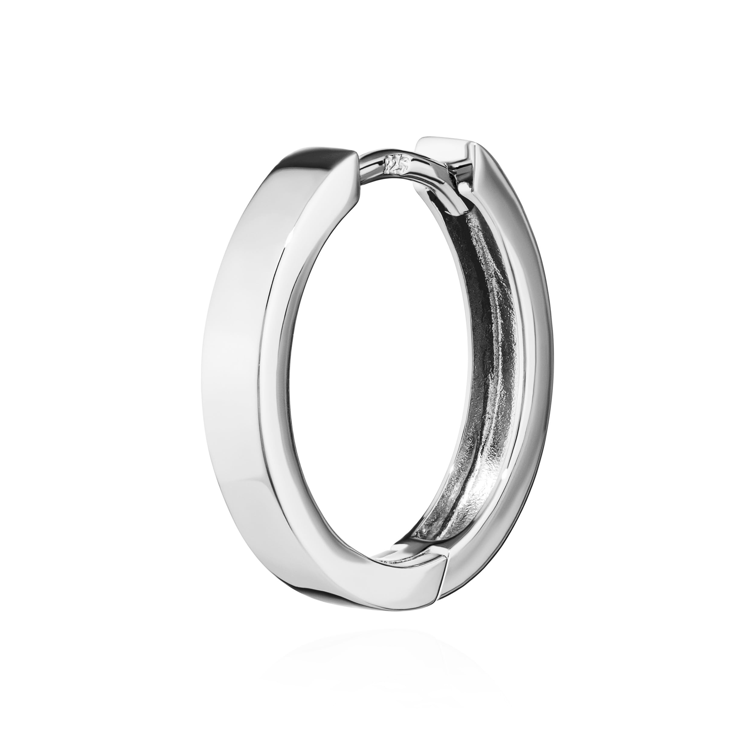 NKlaus silver single 925 sterling silver hinged earring 16 x 3mm tarnish proof 4793