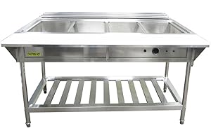 Adcraft EST-240 Electric Four Compartment Water Bath Steam Table 57.25"W x 26"D x 34.25"H