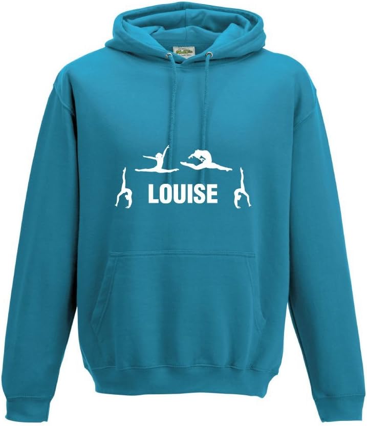 Gymnastics Hoodie for Girls Kids Personalised with Your Name or Club Name Gymnasts Design