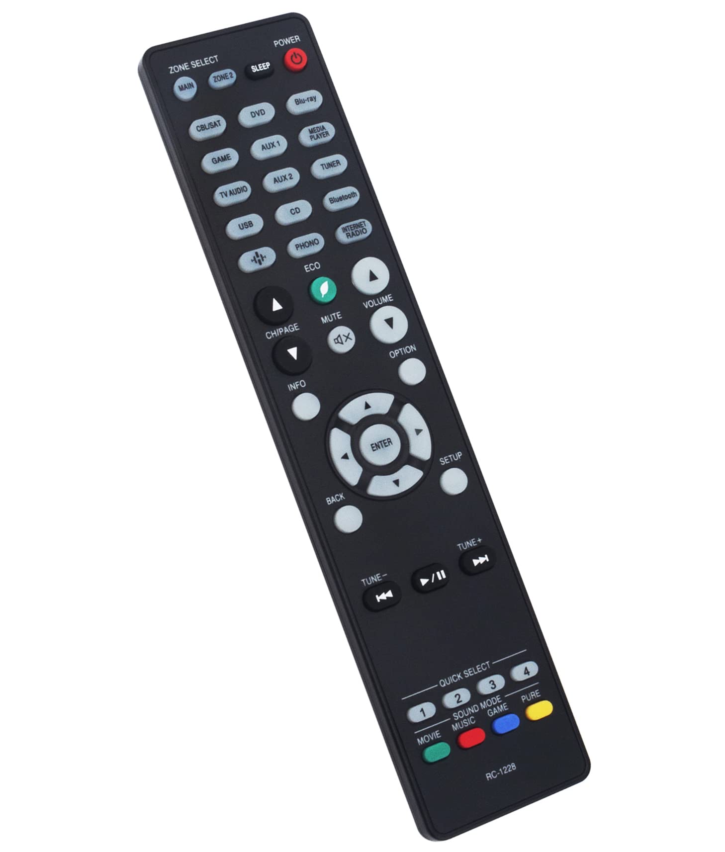 RC-1228 VINABTY Remote Control Replacement Suit for Denon INTEGRATED NETWORK AV RECEIVER AVRS940H AVRS950H AVRX1600H AVRX2500H AVRX2600H AVRX2700H AVRX3500H AVRX3600H AVRX3700H